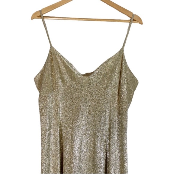 Paco Rabanne Gold Spaghetti Strap Slip Dress - Picture 6 of 11